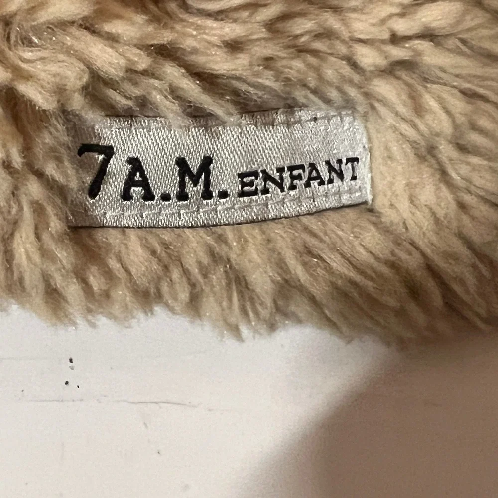 7 A.M. Enfant Polar Hat 200 CH200 Burgundy Faux Fur Trapper‎ Medium 1-2T